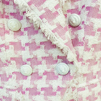 Houndstooth Blends Tweed Blazer