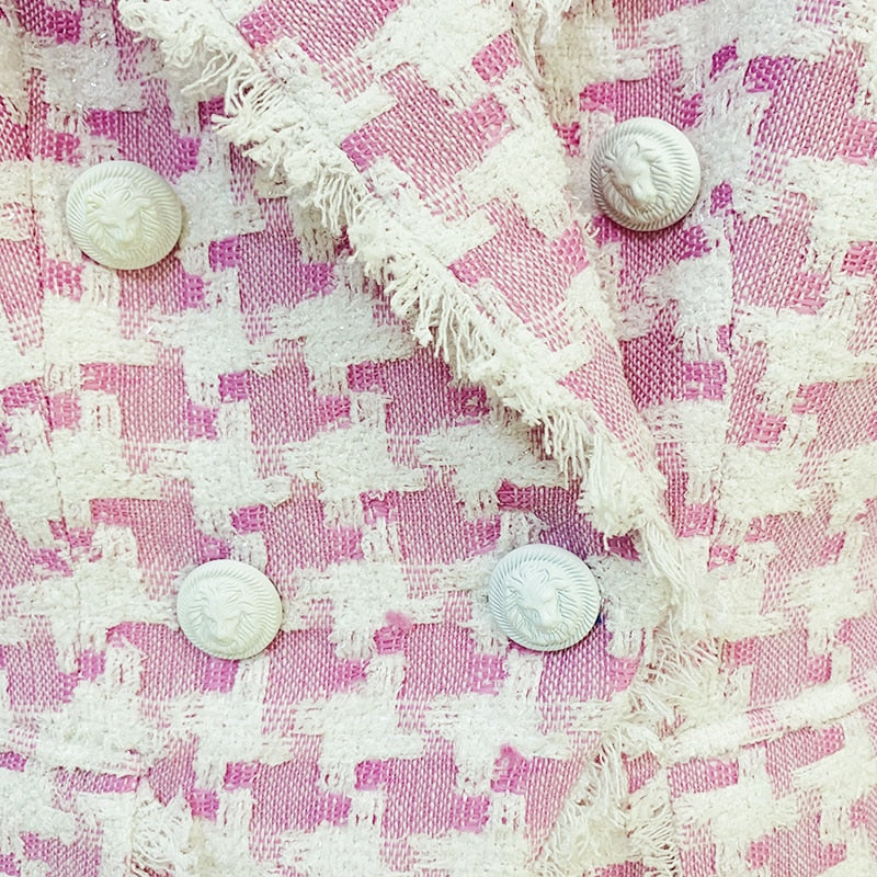 Houndstooth Blends Tweed Blazer