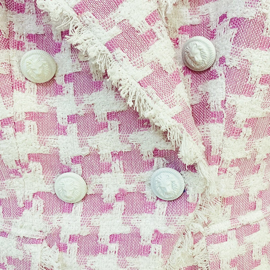 Houndstooth Blends Tweed Blazer
