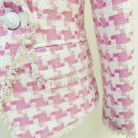 Houndstooth Blends Tweed Blazer