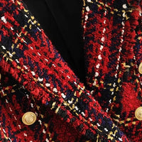 Red Stile Plaid Blazer