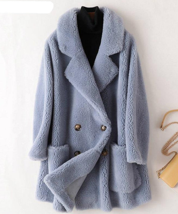 Angela Australian Wool Coat&Real Fur