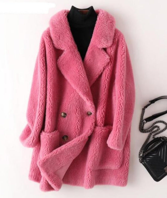 Angela Australian Wool Coat&Real Fur