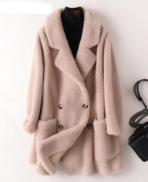 Angela Australian Wool Coat&Real Fur