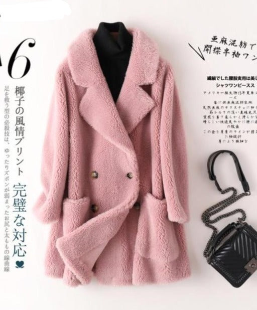 Angela Australian Wool Coat&Real Fur