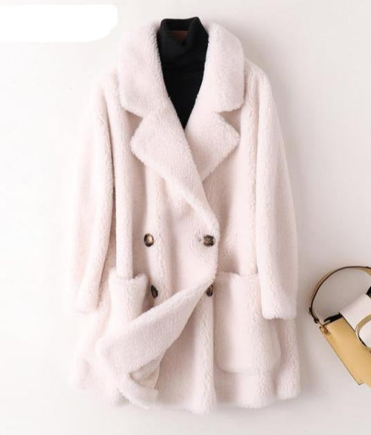 Angela Australian Wool Coat&Real Fur