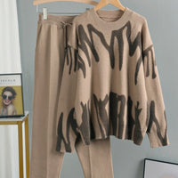 Cozy Warm Knitted Two Piece Set&Suit Oversized