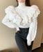 Amely Ruffled Floral Knitted Sweater