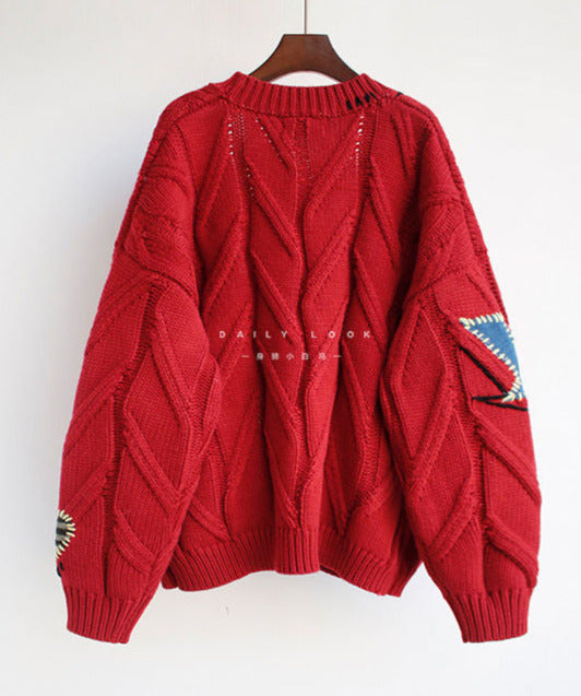 Luisa Warm Knitted Sweater&Embroidery