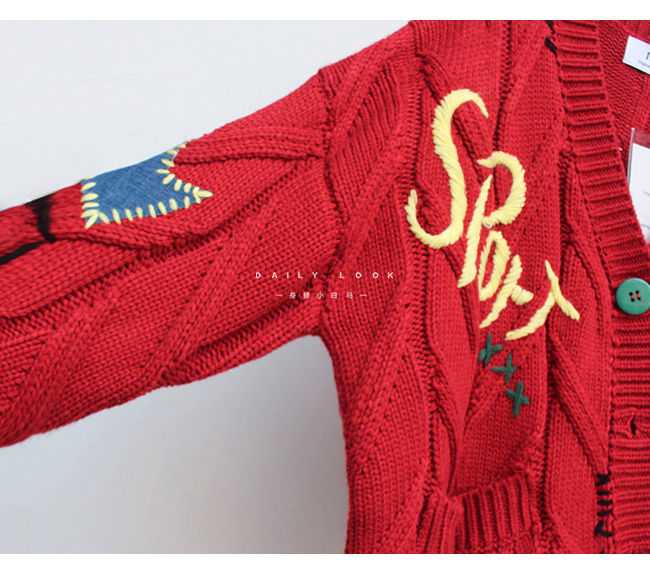 Luisa Warm Knitted Sweater&Embroidery