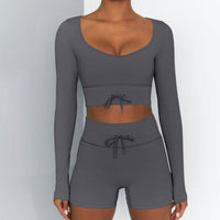 Linda 2 Pieces Set Crop Top&Shorts