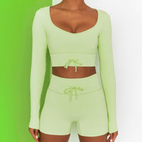 Linda 2 Pieces Set Crop Top&Shorts