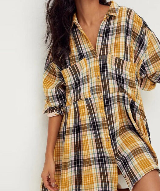 Leah Plaid Print Shirt