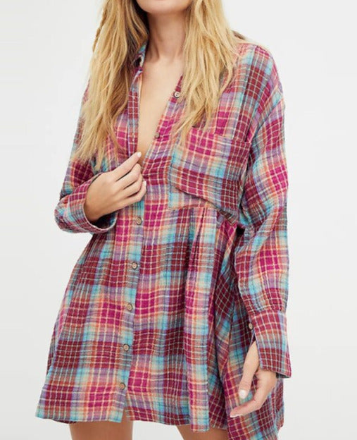 Leah Plaid Print Shirt