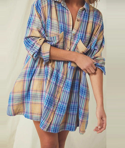 Leah Plaid Print Shirt