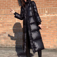 Grace Black Glossy Warm Coat