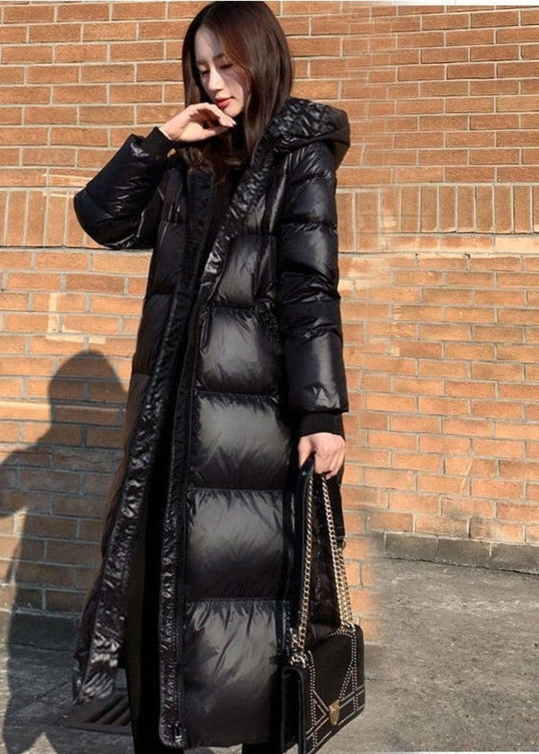 Grace Black Glossy Warm Coat