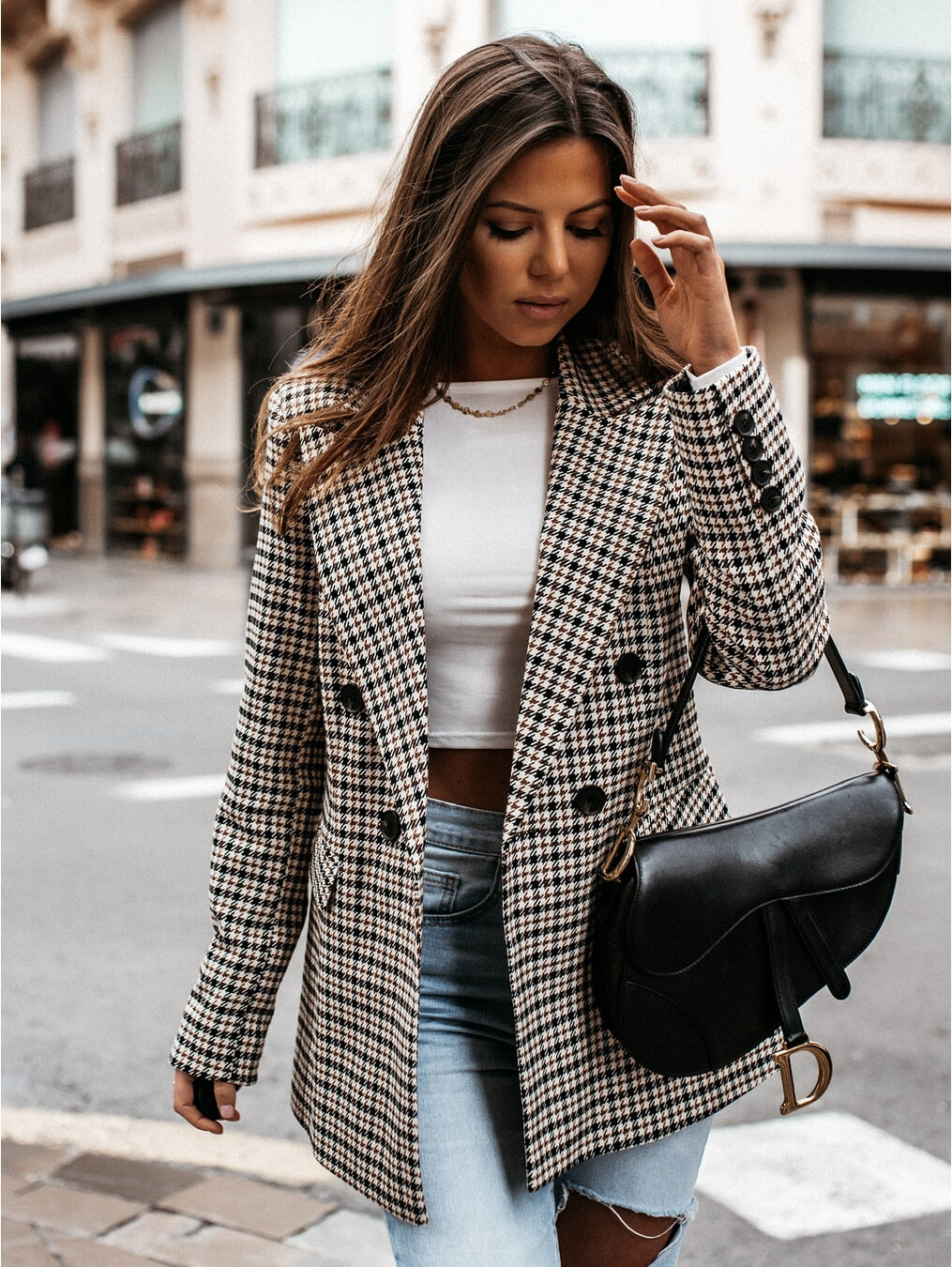 Berta Plaid Blazer