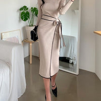 ERICA KNIT BELTED DRESS