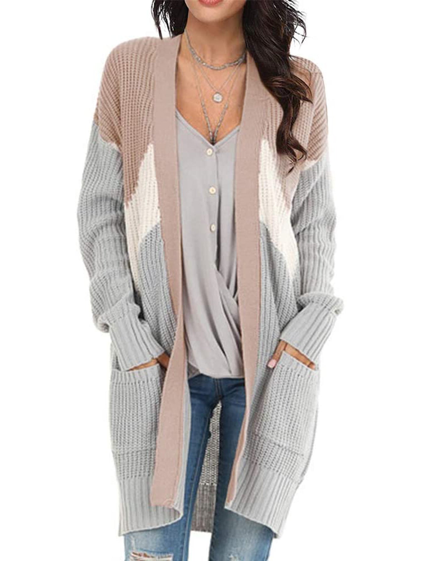 Muriel Geometric Knitted Cardigan