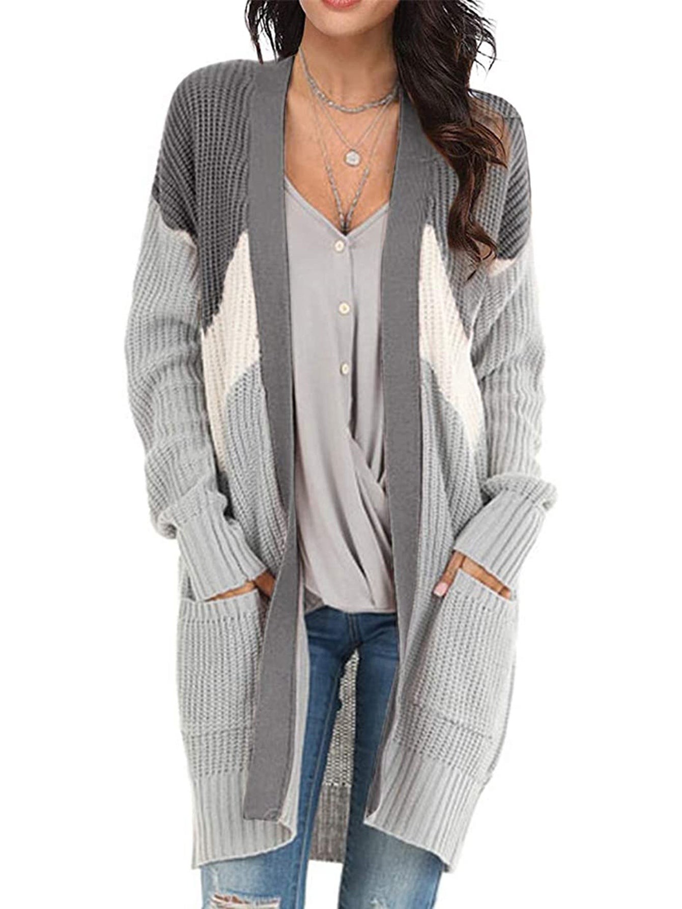 Muriel Geometric Knitted Cardigan