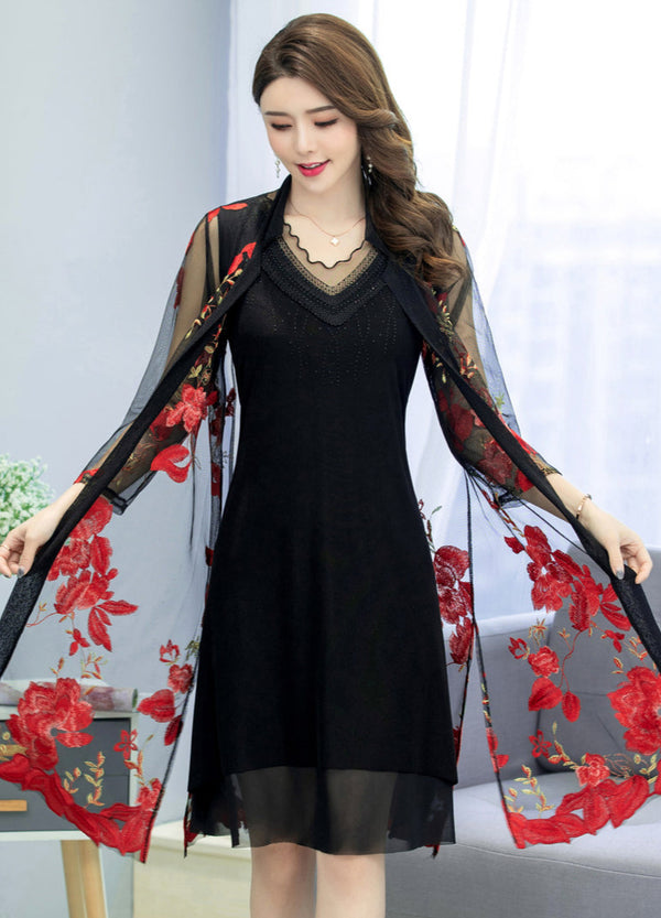 Aysha Long Lace Cargidan&Kimono