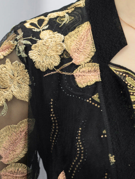 Aysha Long Lace Cargidan&Kimono