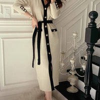 BERNADA KNIT BUTTONED DRESS