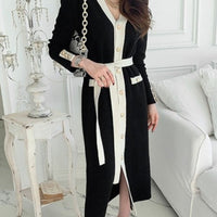 BERNADA KNIT BUTTONED DRESS