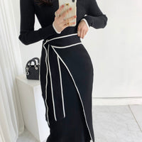 ERICA KNIT BELTED DRESS