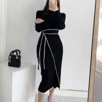 ERICA KNIT BELTED DRESS