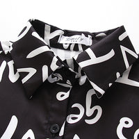 Graffiti letter print Blouse