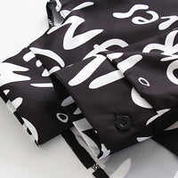 Graffiti letter print Blouse