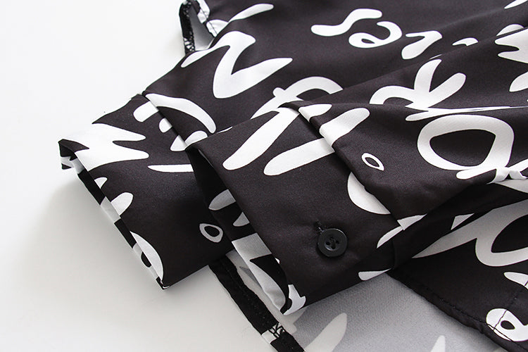Graffiti letter print Blouse
