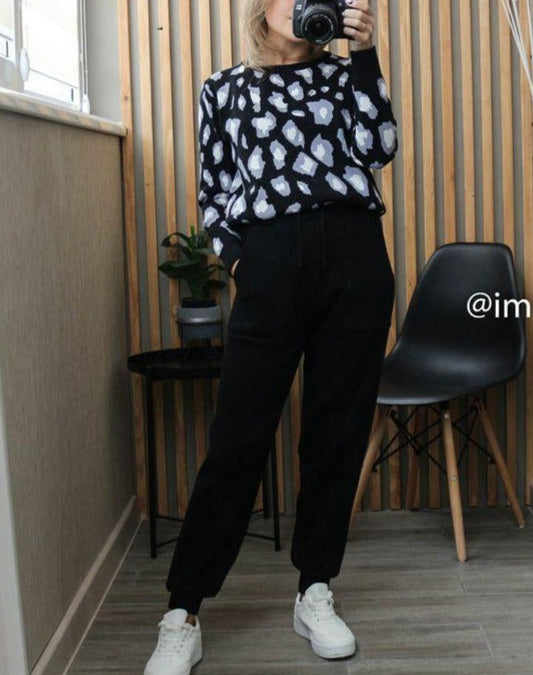 Zena Leopard Knitted Sets&Suit