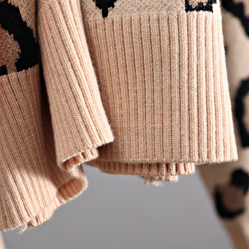 Zena Leopard Knitted Sets&Suit