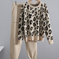 Zena Leopard Knitted Sets&Suit