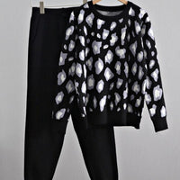 Zena Leopard Knitted Sets&Suit