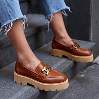 NELLY GENUINE LEATHER LOAFERS