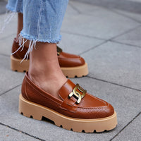 NELLY GENUINE LEATHER LOAFERS