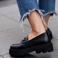 NELLY GENUINE LEATHER LOAFERS