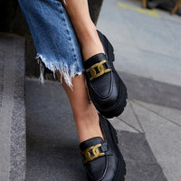 NELLY GENUINE LEATHER LOAFERS