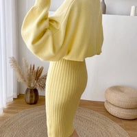 Emily Knitted Sweater& Elegant Dress