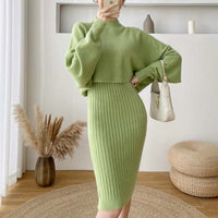 Emily Knitted Sweater& Elegant Dress