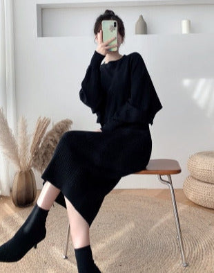 Emily Knitted Sweater& Elegant Dress
