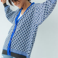 Multi-color Knitted Cardigan&England Style