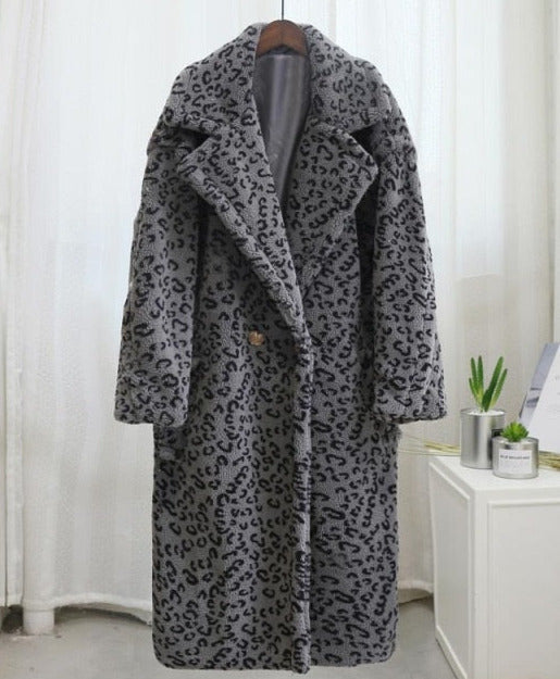 Leopard Eco Fur Bear Overcoat