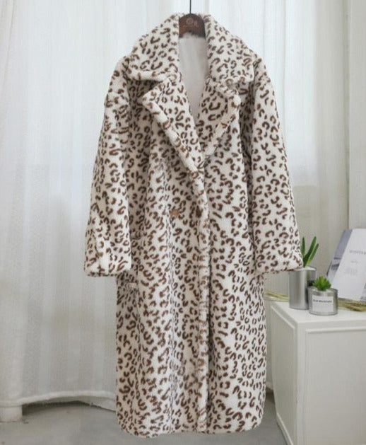 Leopard Eco Fur Bear Overcoat