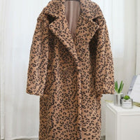 LEOPARD ECO FUR COAT