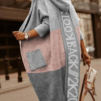 Knitted Hooded Cardigan